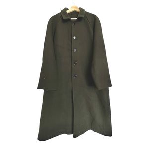 Paris Handmade coat size:m color: green 100% cashmere